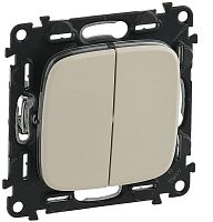 Переключатель без рамки Legrand Valena Allure 2-кл. проходной слоновая кость  картинка